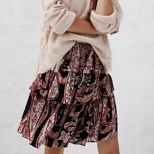 Anthropologie Myla Tiered Mini Skirt bundle